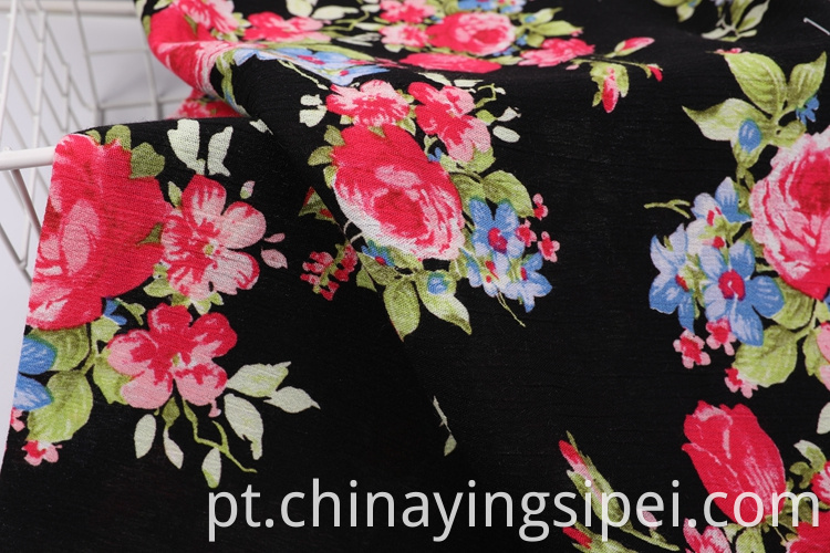Preço de fábrica Impresso tingido 100%Viscose Rayon Fabric Material para camisa feminina